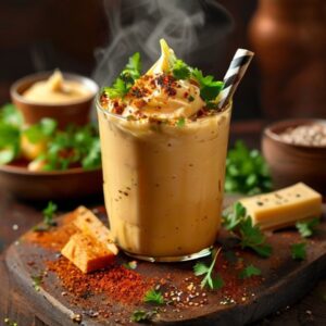 Fresh Butterscotch Shake prepared with authentic ingredients, homemade Indian food, butterscotch shake online delivery