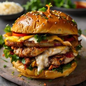 Fresh Chicken Sandwich prepared with authentic ingredients, homemade Indian food, chicken sandwich online delivery