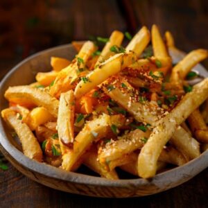 Fresh French Fries prepared with authentic ingredients