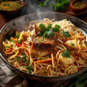 Fresh Hakka Noodles prepared with authentic ingredients, homemade Indian food, Hakka Noodles online delivery