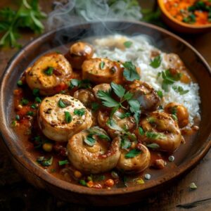 Fresh Kadai Mushroom prepared with authentic ingredients, homemade Indian food, Kadai Mushroom online delivery