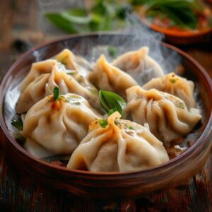 Fresh Momos (Steam) prepared with authentic ingredients