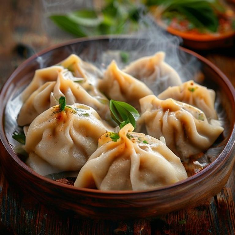 Fresh Momos (Steam) prepared with authentic ingredients