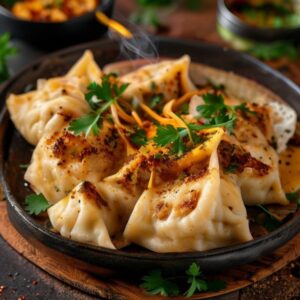 Fresh Momos Fried prepared with authentic ingredients, homemade Indian food, momos online delivery