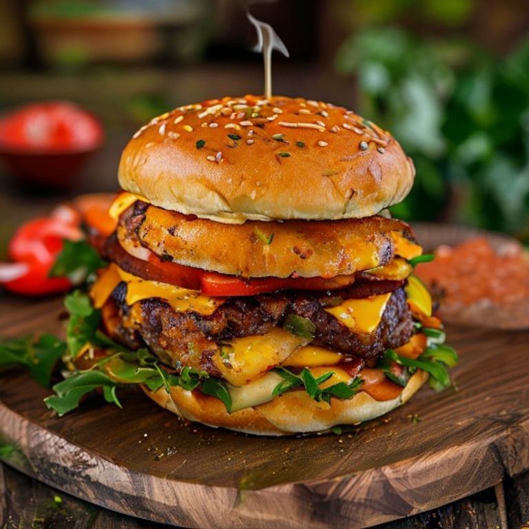 Fresh Paneer Burger prepared with authentic ingredients