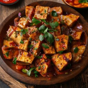 Fresh Paneer Chilli prepared with authentic ingredients