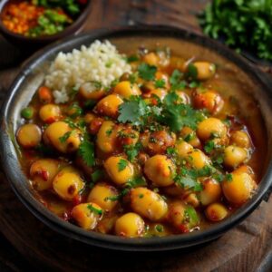 Fresh Pindi Chana prepared with authentic ingredients, homemade Indian food, Pindi Chana online delivery