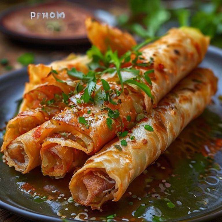 Fresh Spring Roll prepared with authentic ingredients